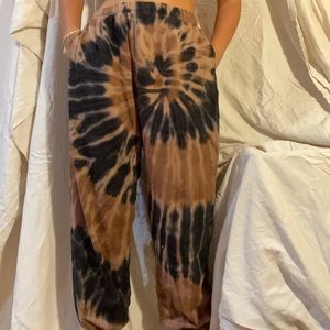 Tie Dye Brown and Black Sweats